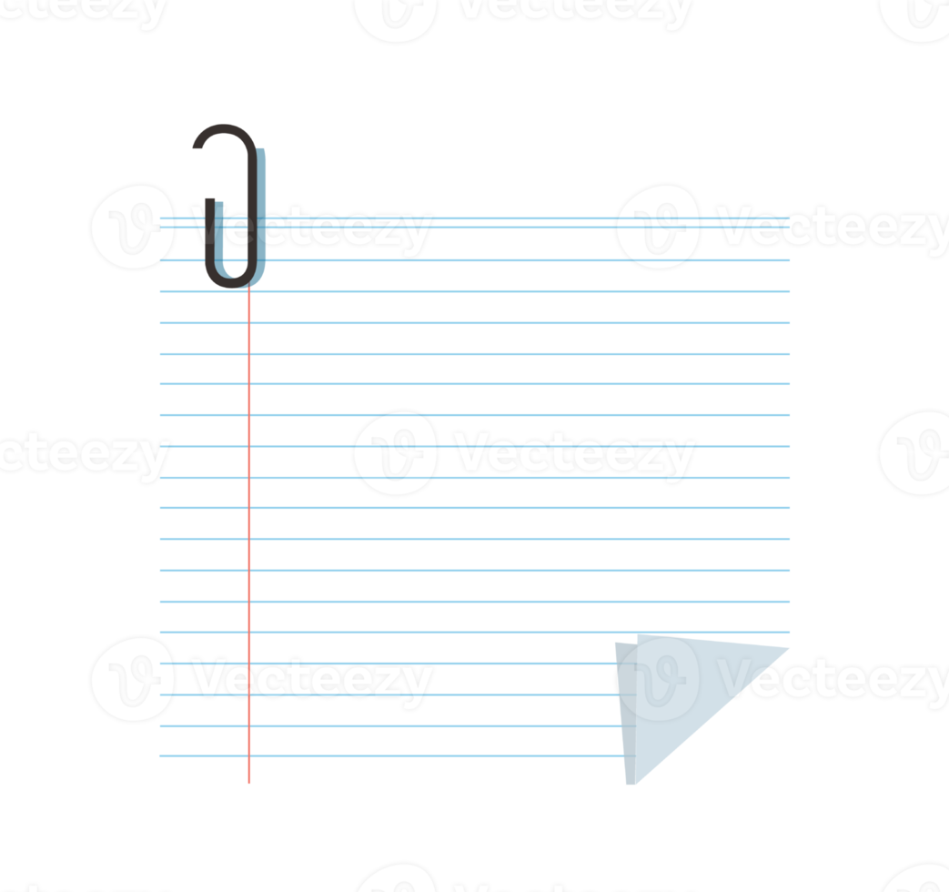 Blank notebook paper sheet with lines png