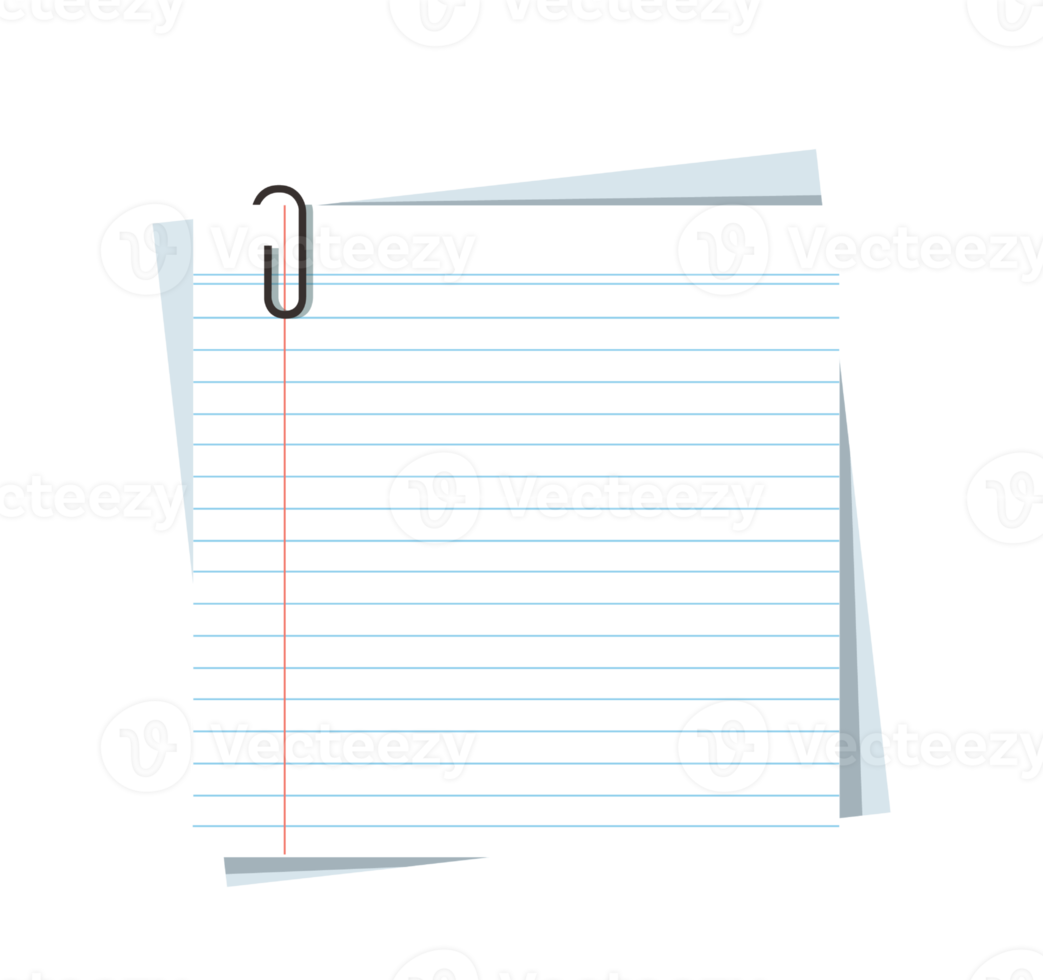 Blank notebook paper sheet with lines png