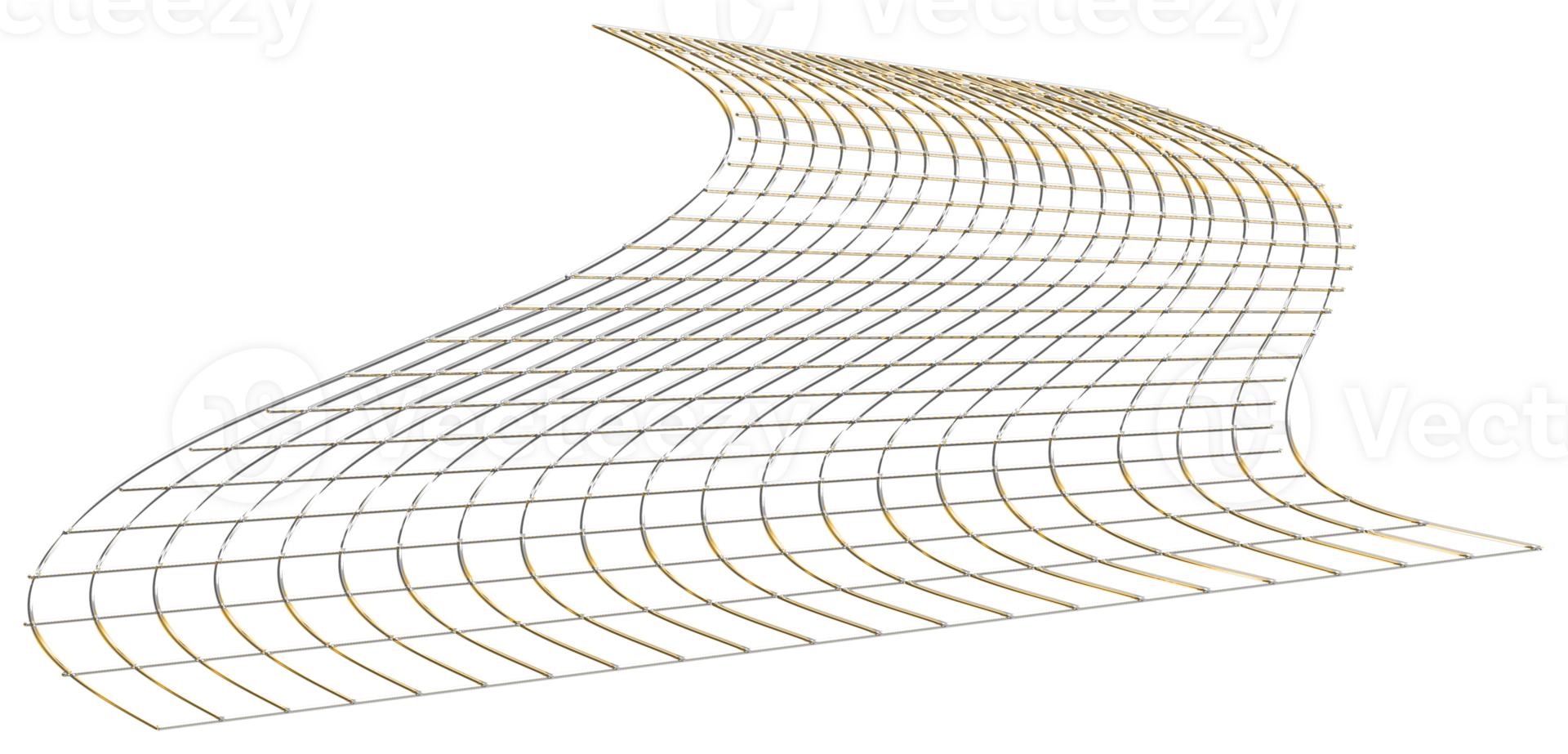 abstrakt 3d tolkning av guld sfär med kaotisk strukturera. trogen form. sci-fi bakgrund med trådmodell och klot png