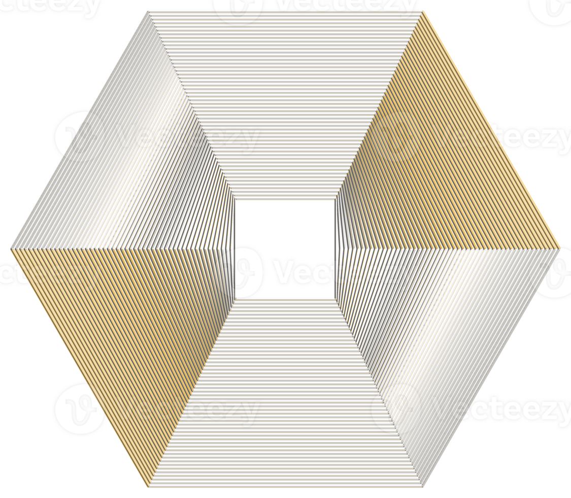 rendu 3d abstrait de la sphère d'or avec une structure chaotique. forme futuriste. fond de science-fiction avec filaire et globe png