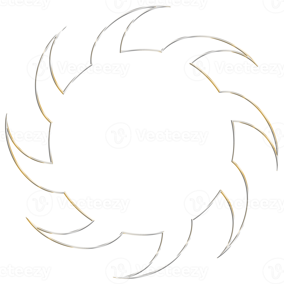 abstract 3d renderen van goud gebied met chaotisch structuur. futuristische vorm geven aan. sci-fi achtergrond met wireframe en wereldbol png