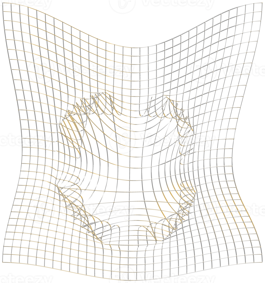Abstract 3d rendering of gold sphere with chaotic structure. Futuristic shape. Sci-fi background with wireframe and globe png