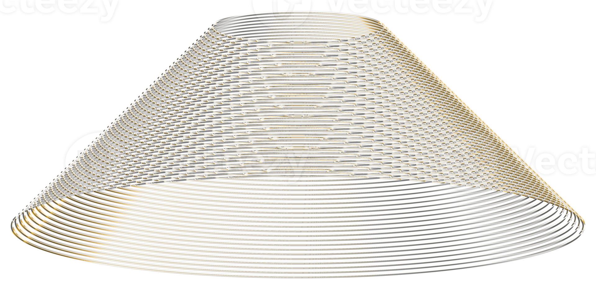 abstrakt 3d tolkning av guld sfär med kaotisk strukturera. trogen form. sci-fi bakgrund med trådmodell och klot png