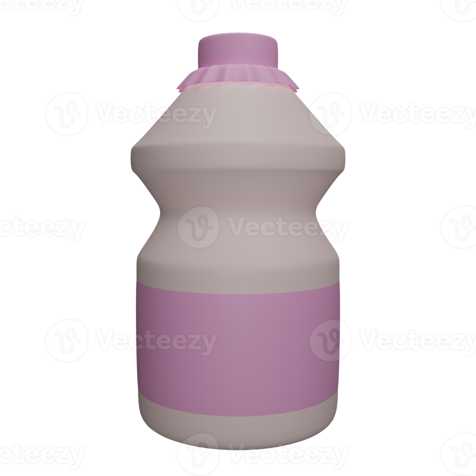 bouteille de lait rendu 3d png