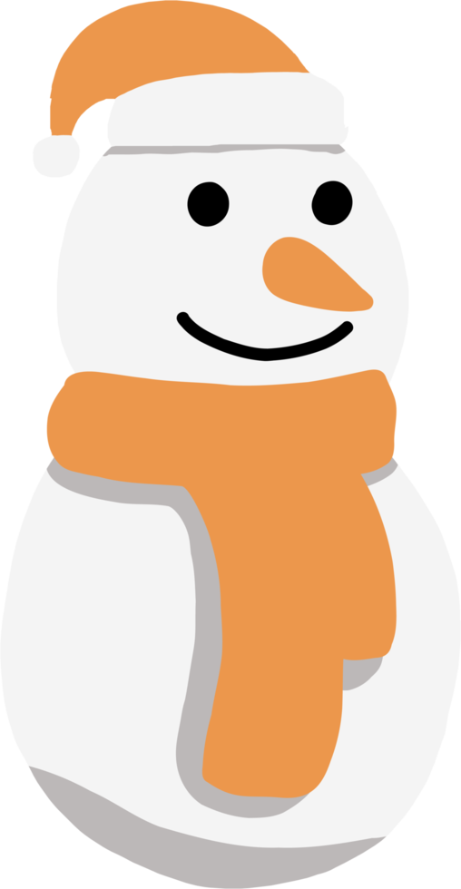 doodle freehand sketch drawing of a snowman. christmas festival concept. png