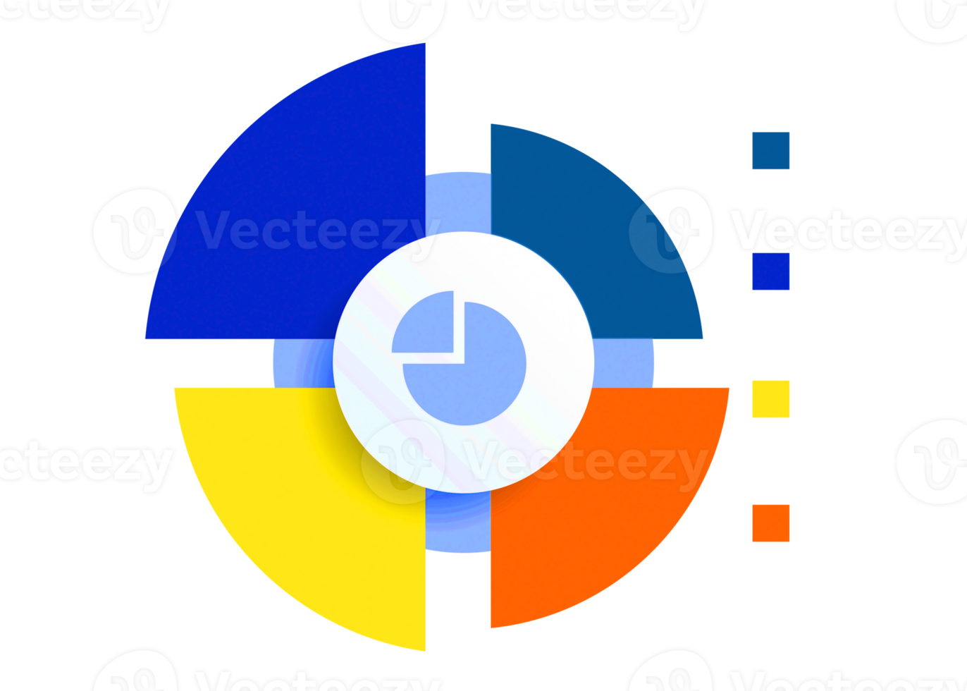 Four steps colorful circle object for infographic template. png