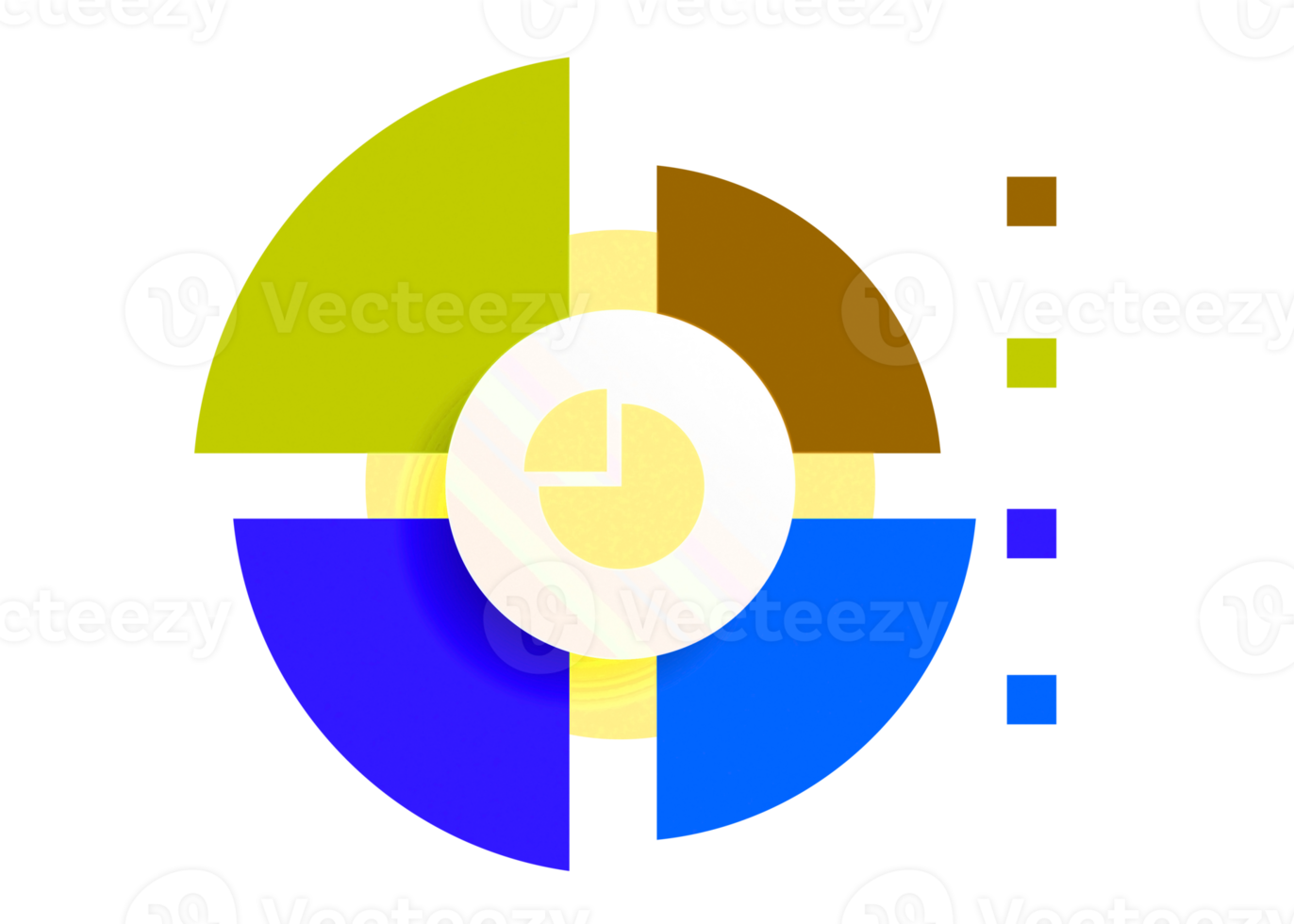 Four steps colorful circle object for infographic template. png