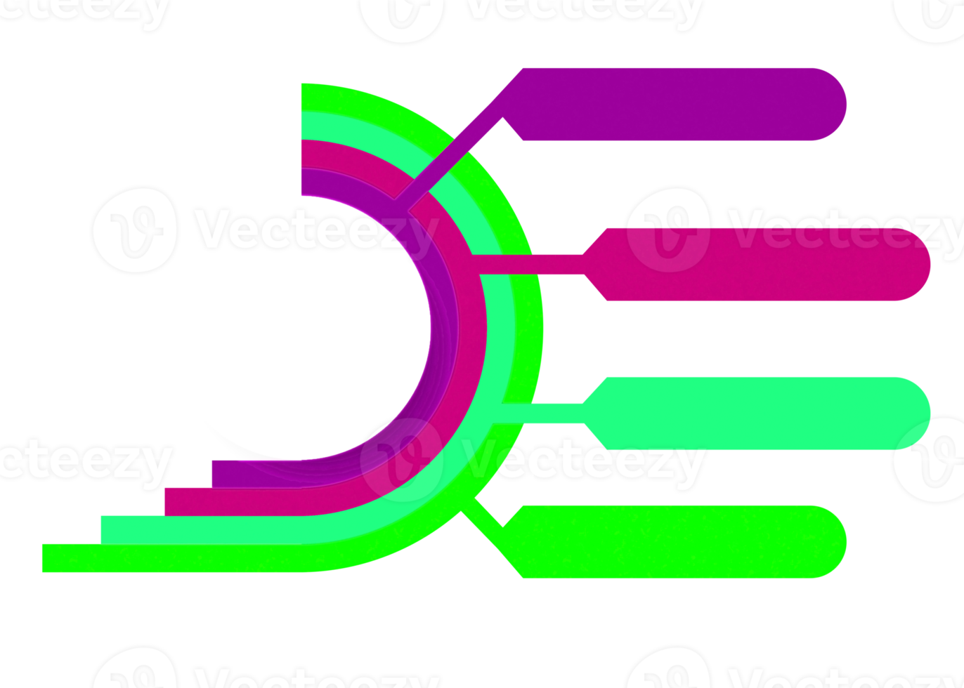 Four steps colorful object for infographic templat. png
