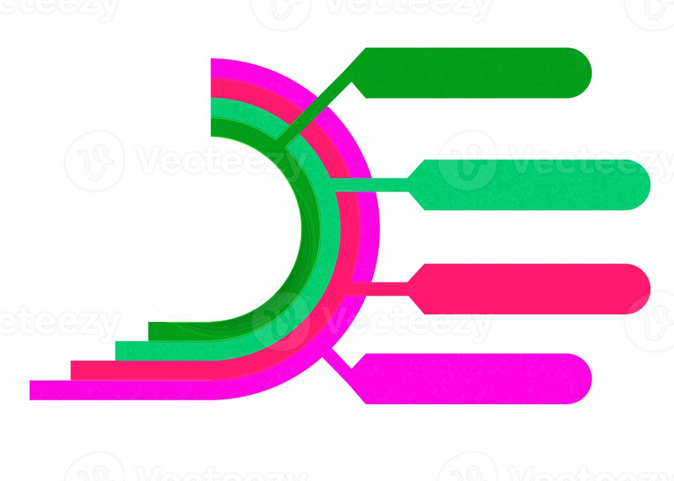 Four steps colorful object for infographic templat. png