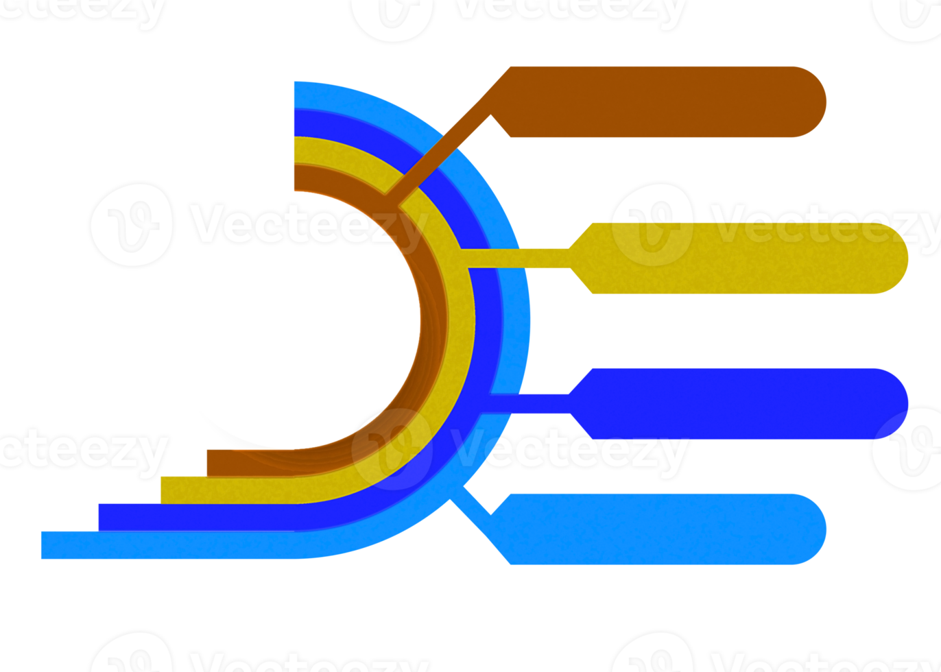 Four steps colorful object for infographic templat. png