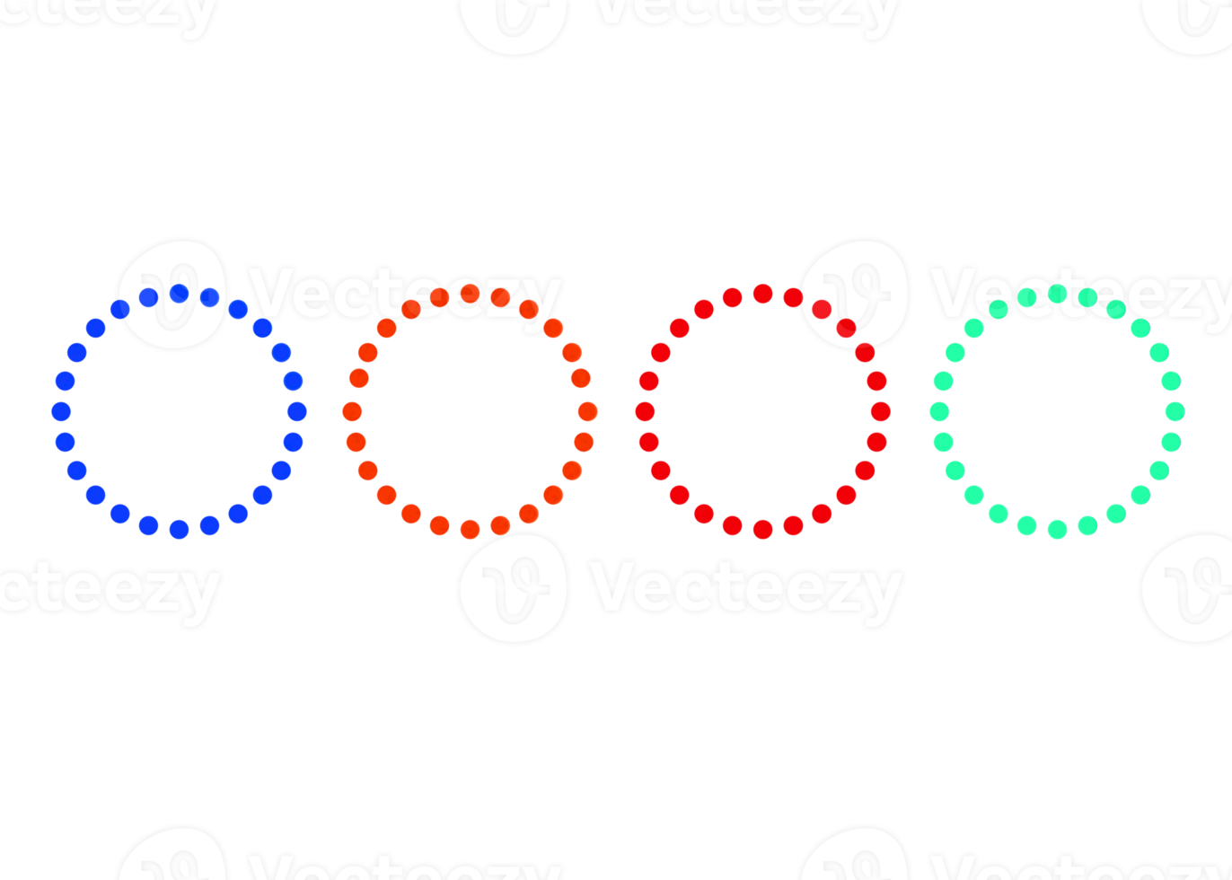 objet de cercle coloré en cinq étapes pour le modèle d'infographie. png