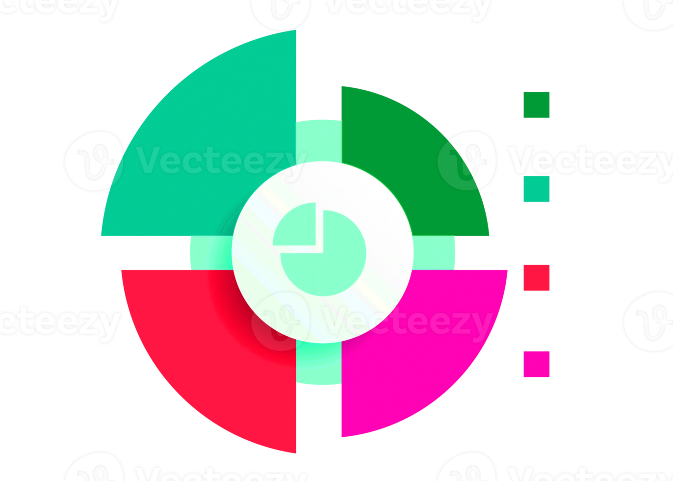 Four steps colorful circle object for infographic template. png