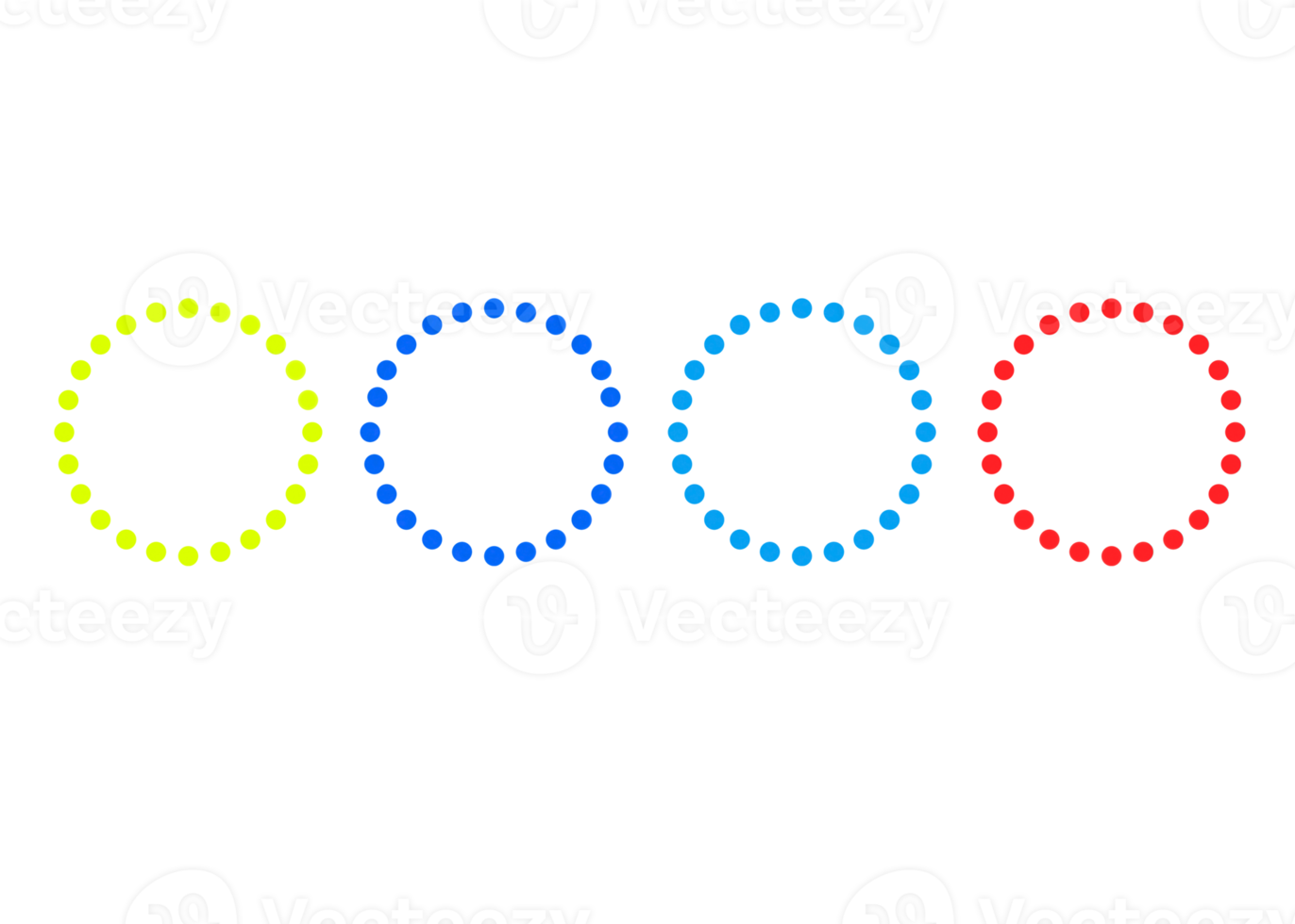 objet de cercle coloré en cinq étapes pour le modèle d'infographie. png