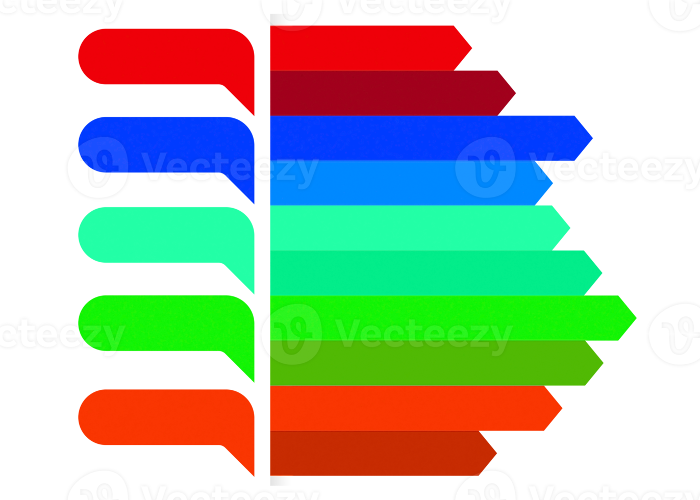 Five steps colorful object for infographic template. png