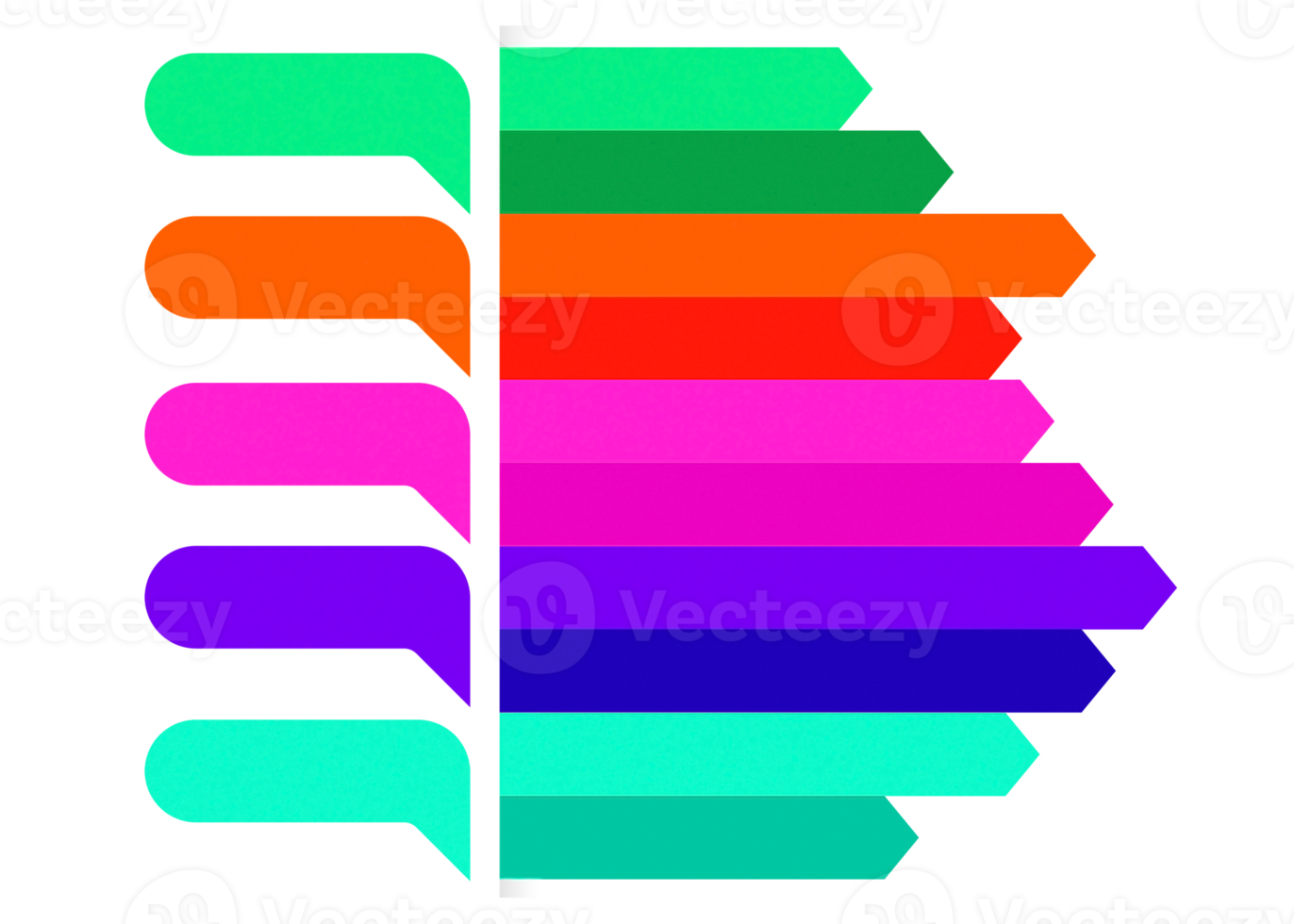 Five steps colorful object for infographic template. png