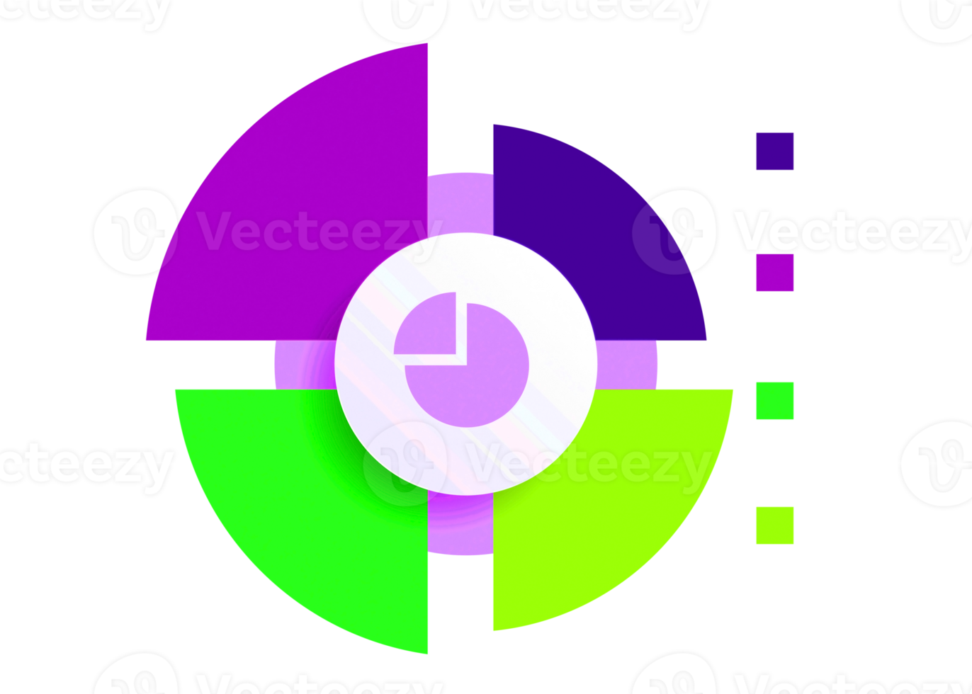 Four steps colorful circle object for infographic template. png
