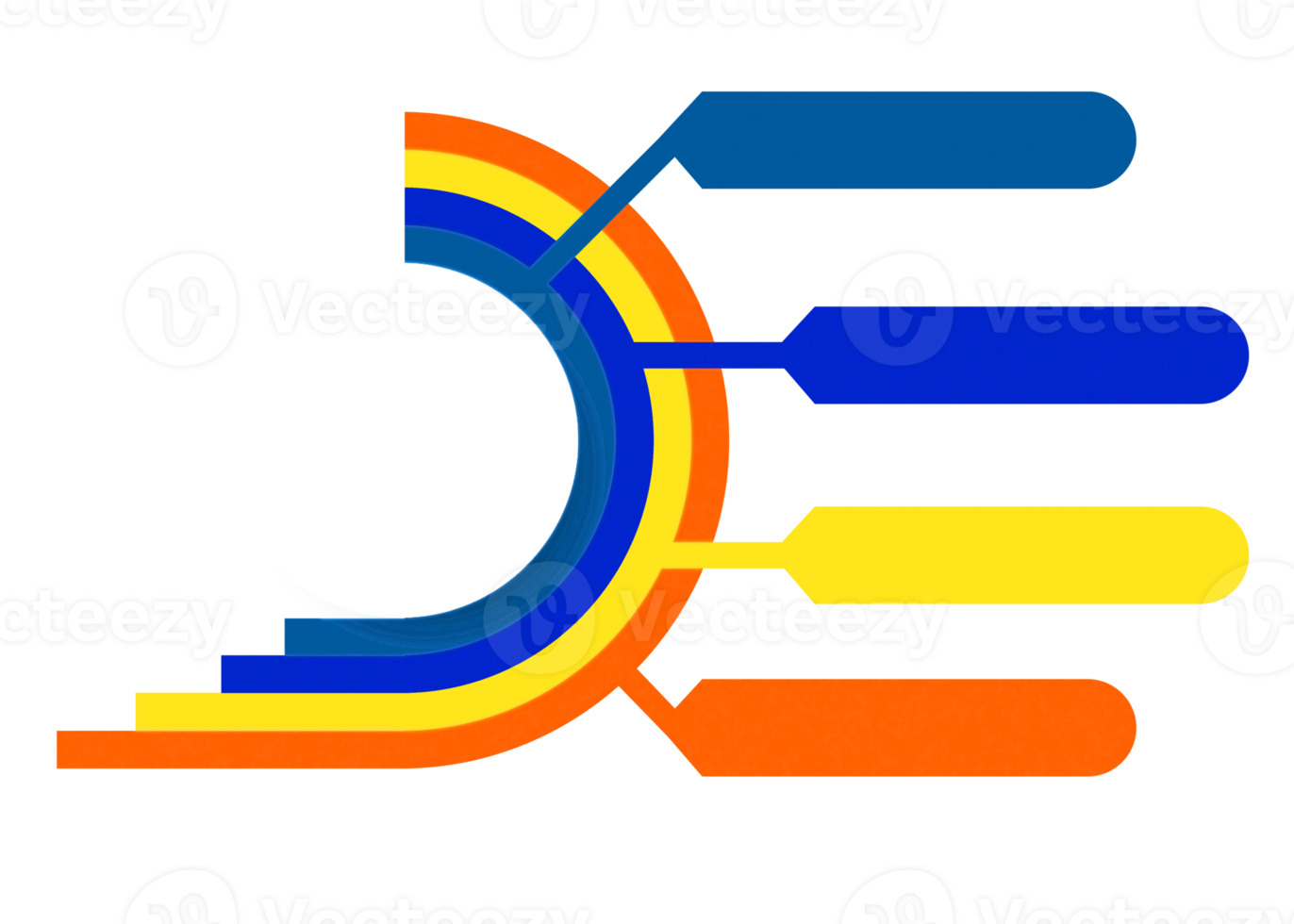 Four steps colorful object for infographic templat. png