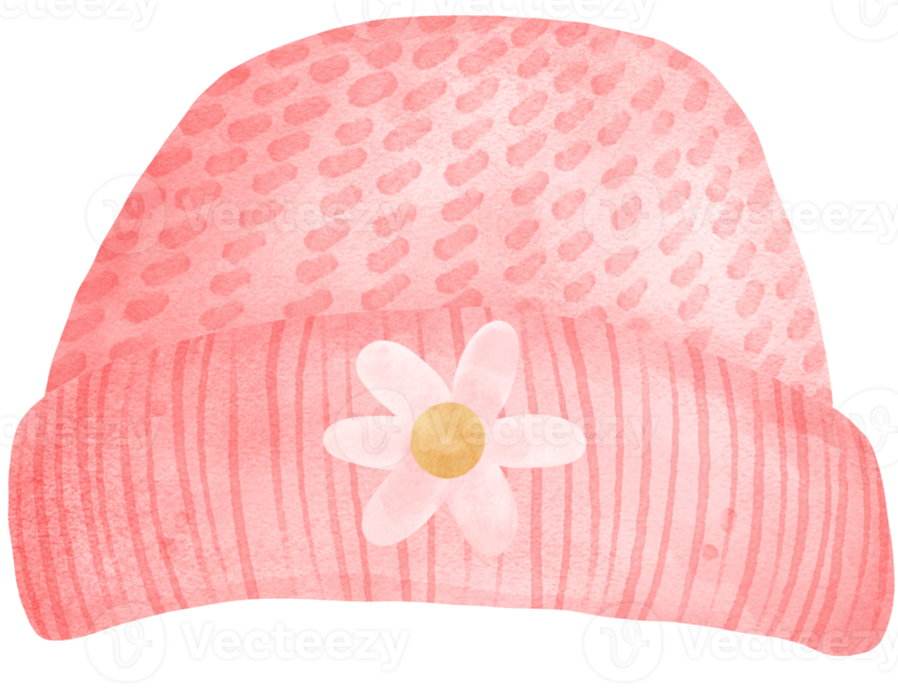 bonito chriscute natal inverno chapéu de gorro rosa ilustração de desenho de mão em aquarela tmas inverno doce chapéu de gorro de flor vermelha rosa ilustração de desenho de mão em aquarela png