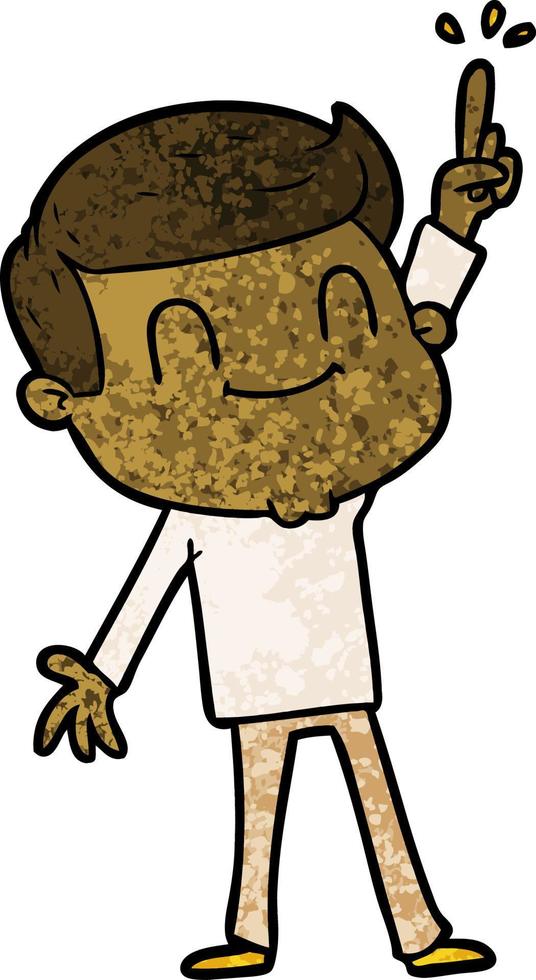 cartoon friendly man vector