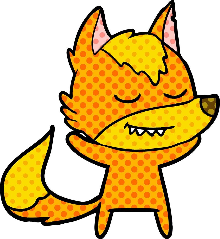 fox cartoon character vector
