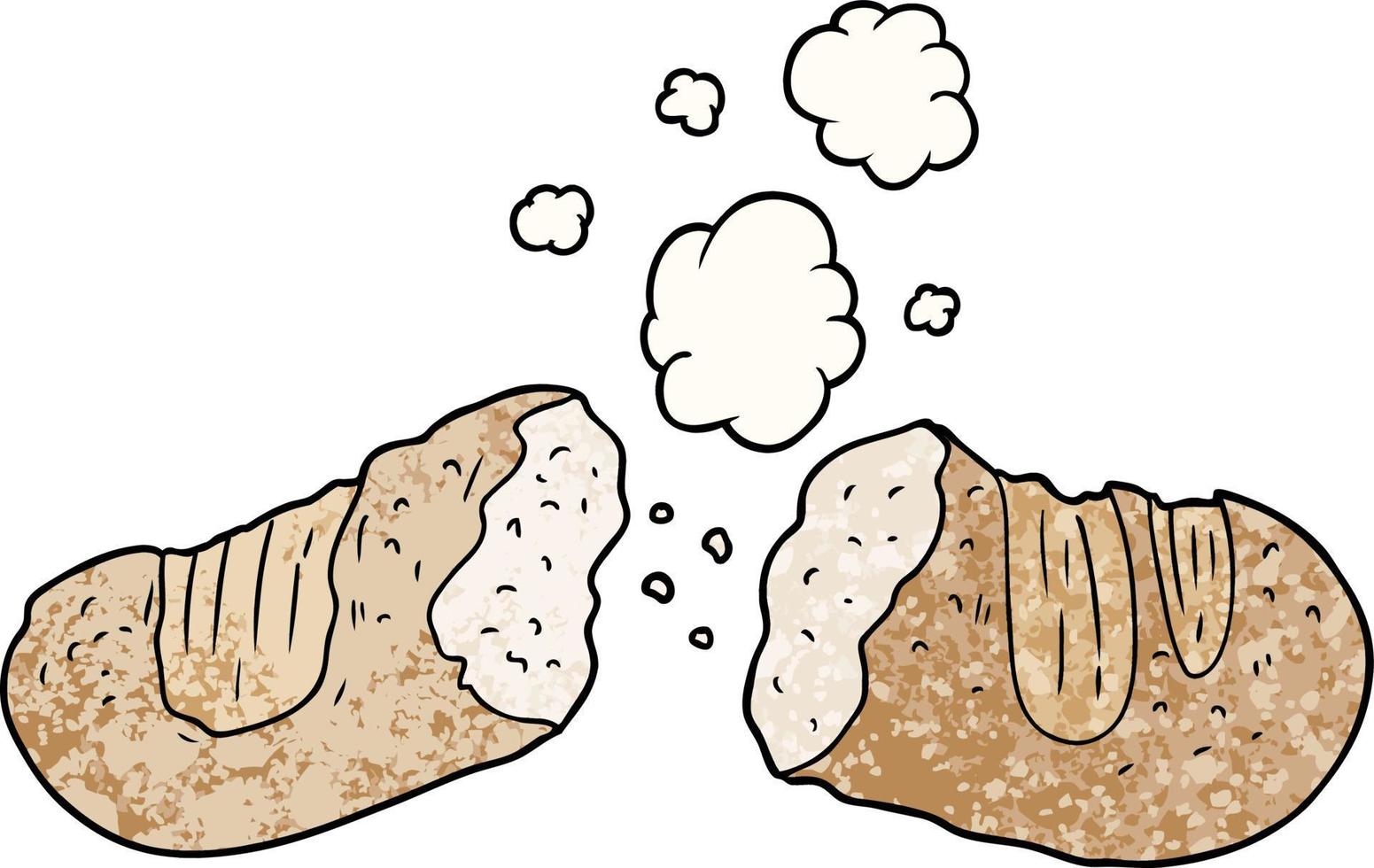 freshly baked bread cartoon vector