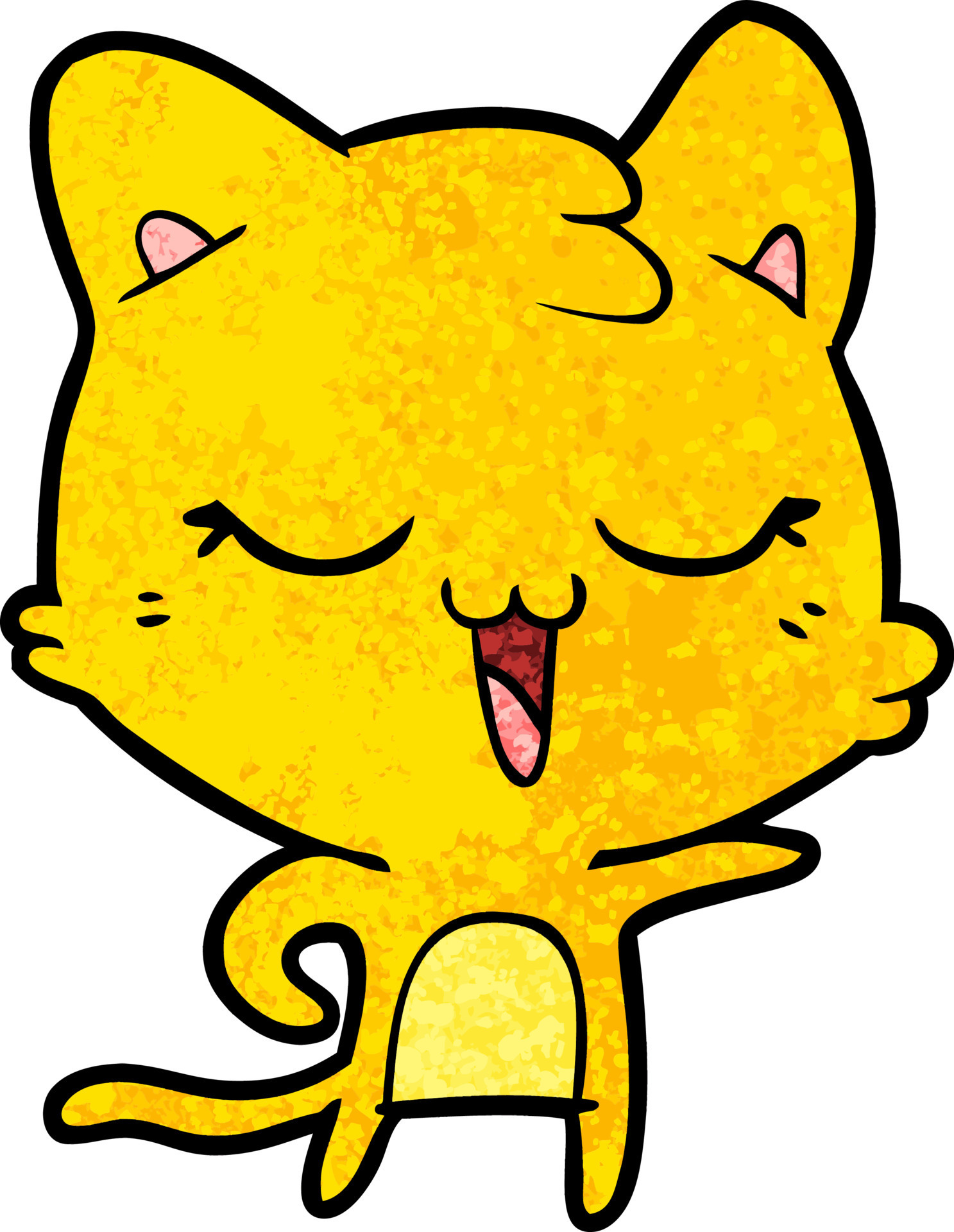 Happy Cartoon Cat 12376391 Vector Art At Vecteezy Happy Cartoon Cat 12376391 Vector Art At Vecteezy