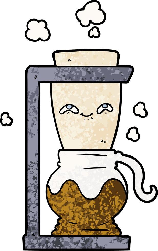 happy cartoon coffee pot vector