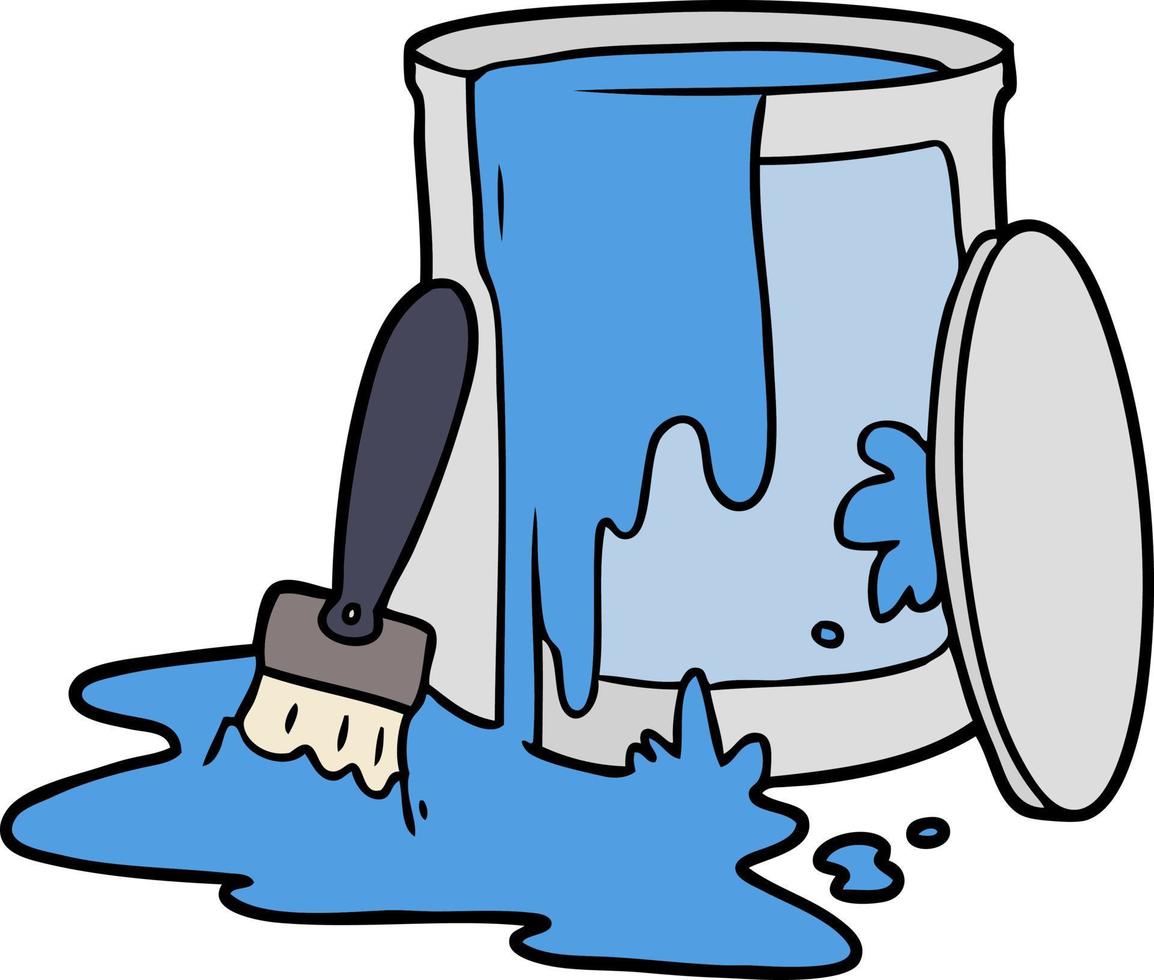 cartoon paint bucket vector