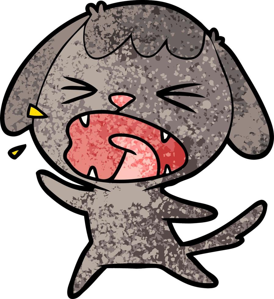 cute cartoon dog barking vector