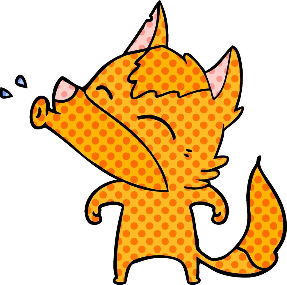 fox cartoon character vector