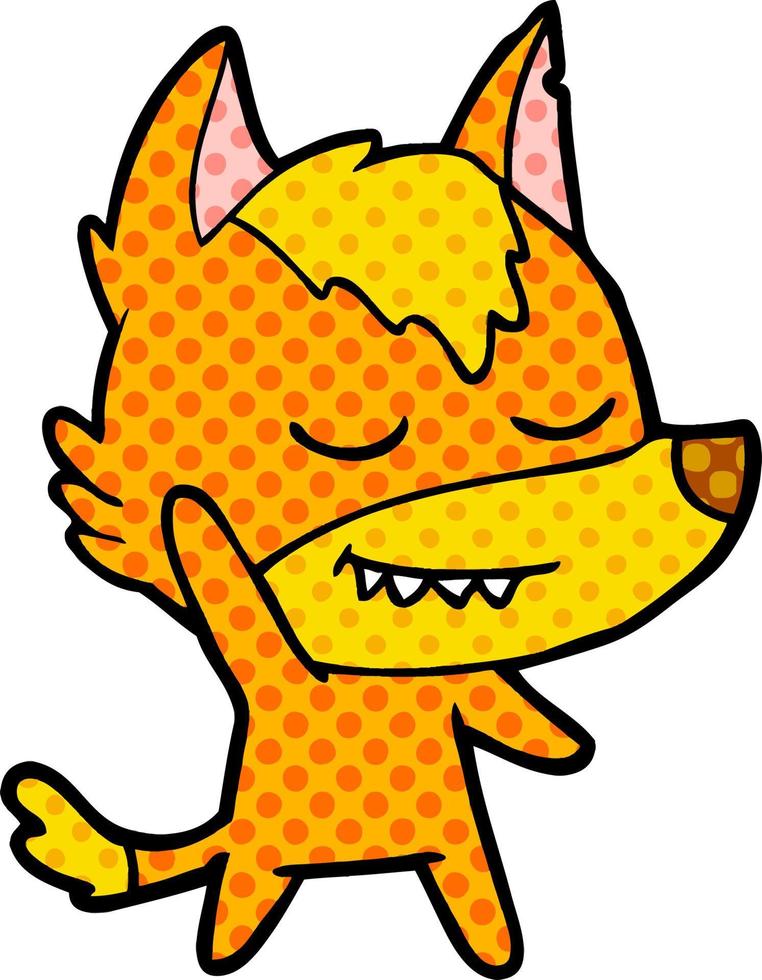 fox cartoon character vector