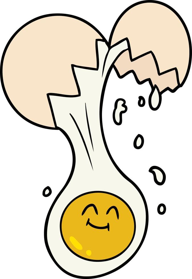 cartoon egg yolk vector