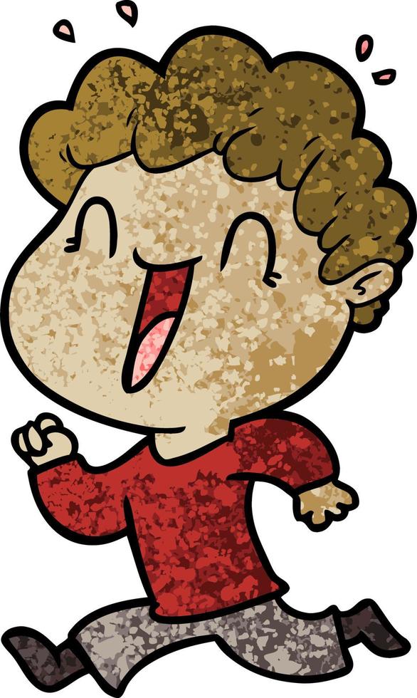 cartoon happy man vector