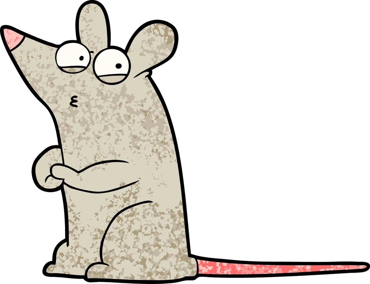 cartoon suspicious mouse vector