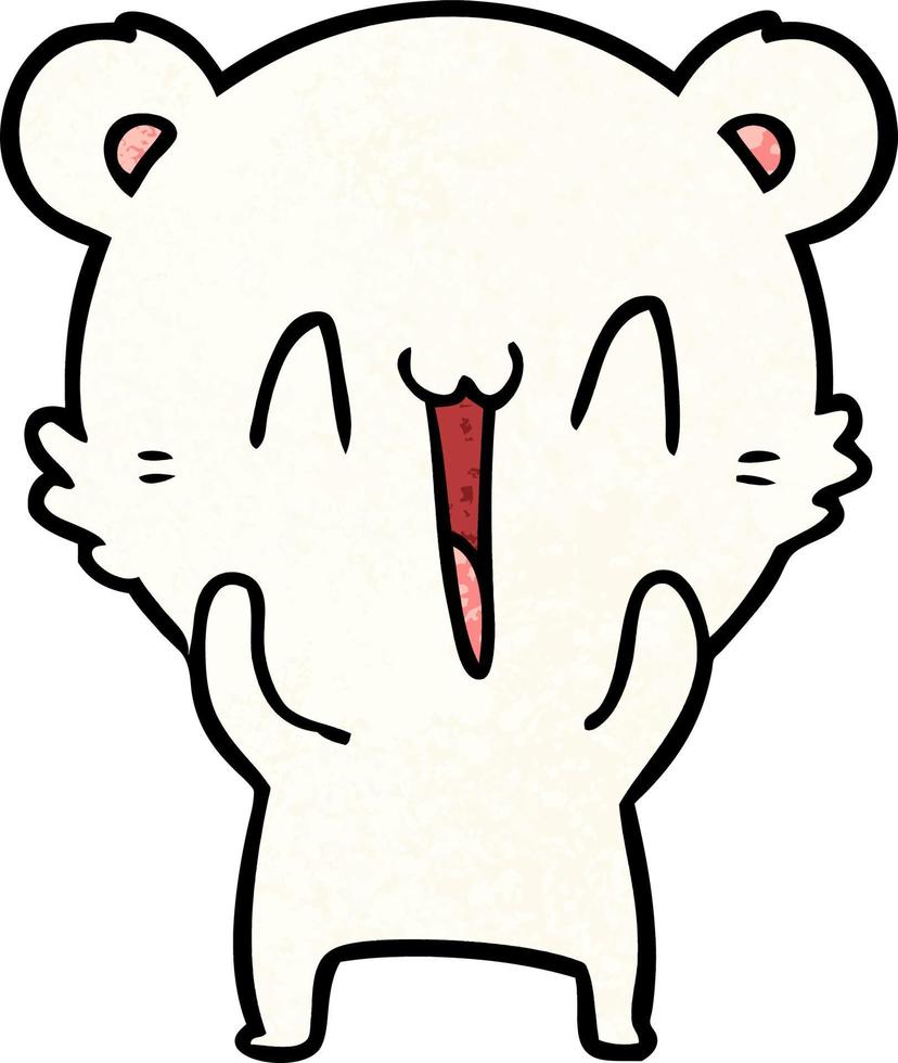 happy polar bear cartoon vector