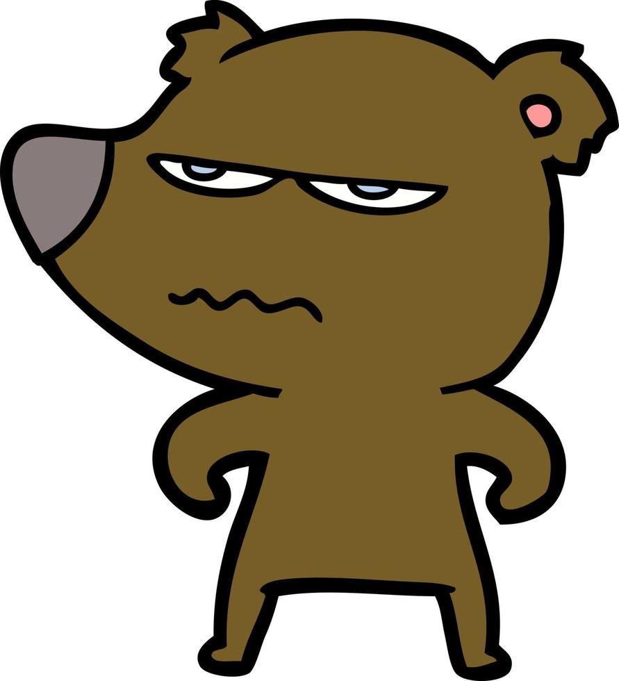 personaje de dibujos animados de oso vector