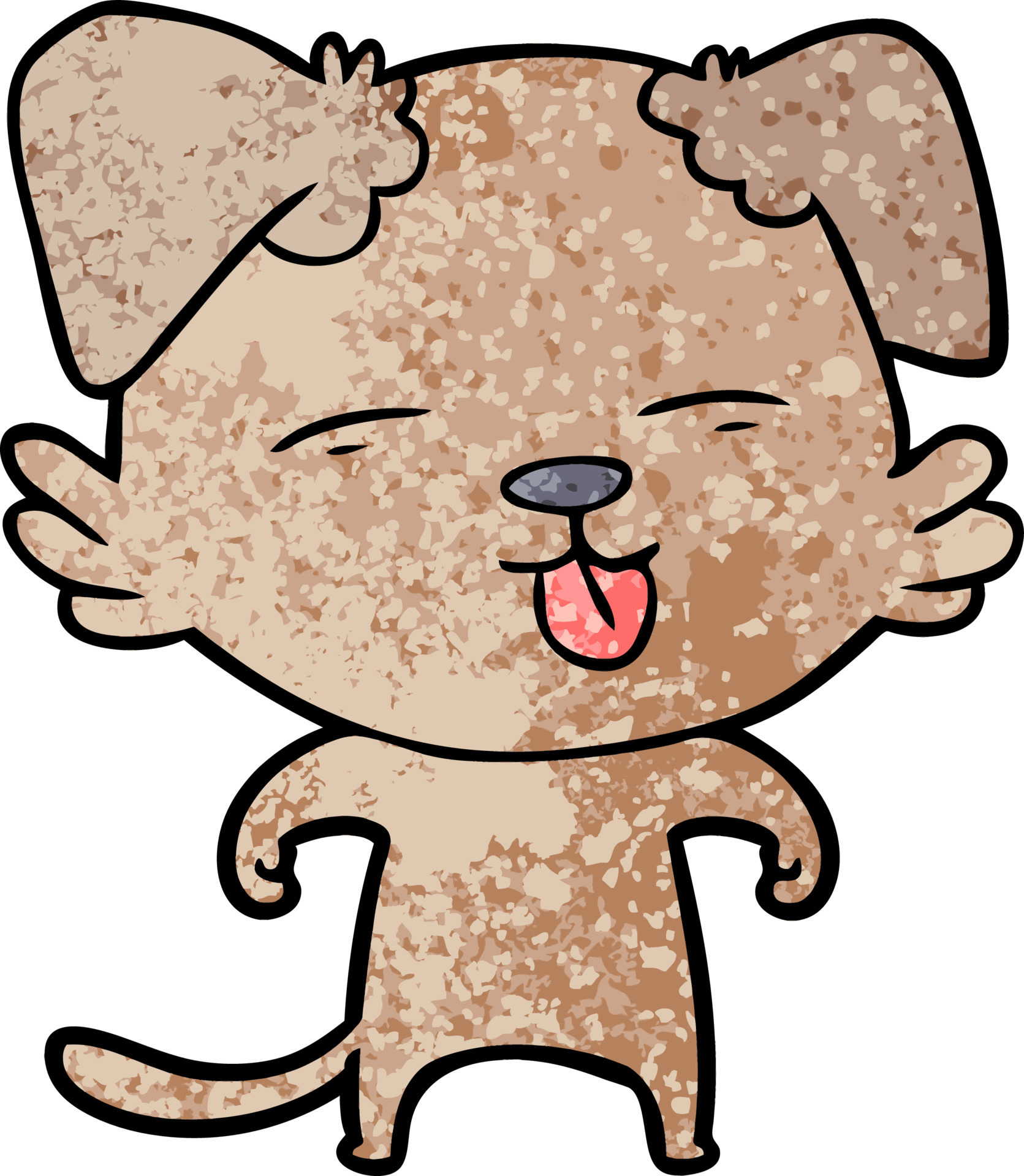 cartoon dog sticking out tongue 12376547 Vector Art at Vecteezy
