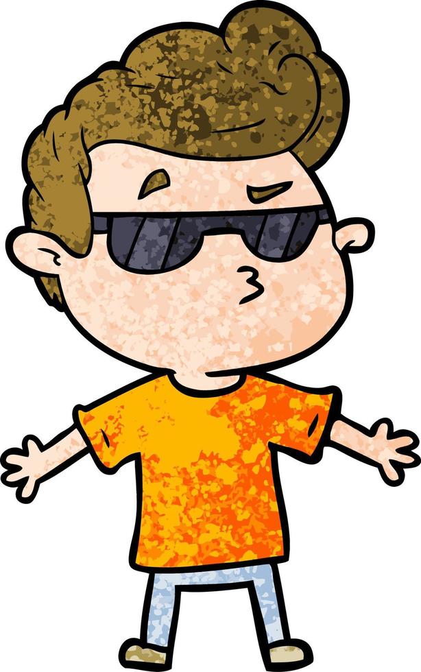 cartoon cool guy vector