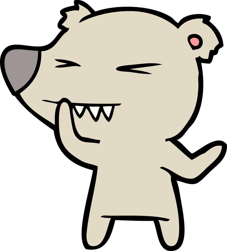 personaje de dibujos animados de oso vector