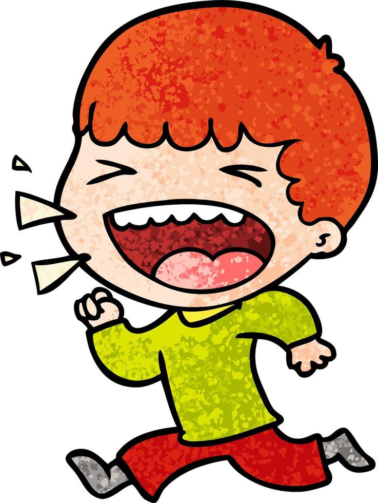 cartoon laughing man vector