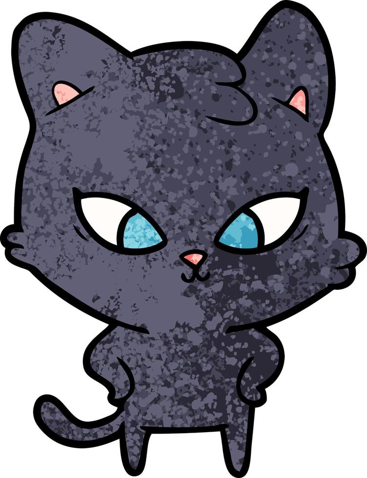 lindo gato de dibujos animados vector