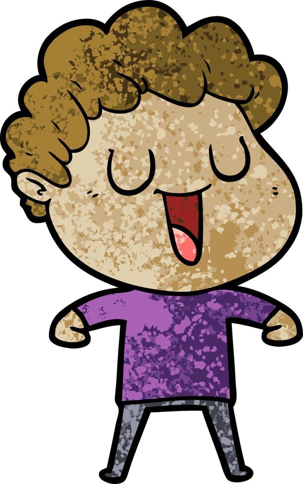 laughing cartoon man vector