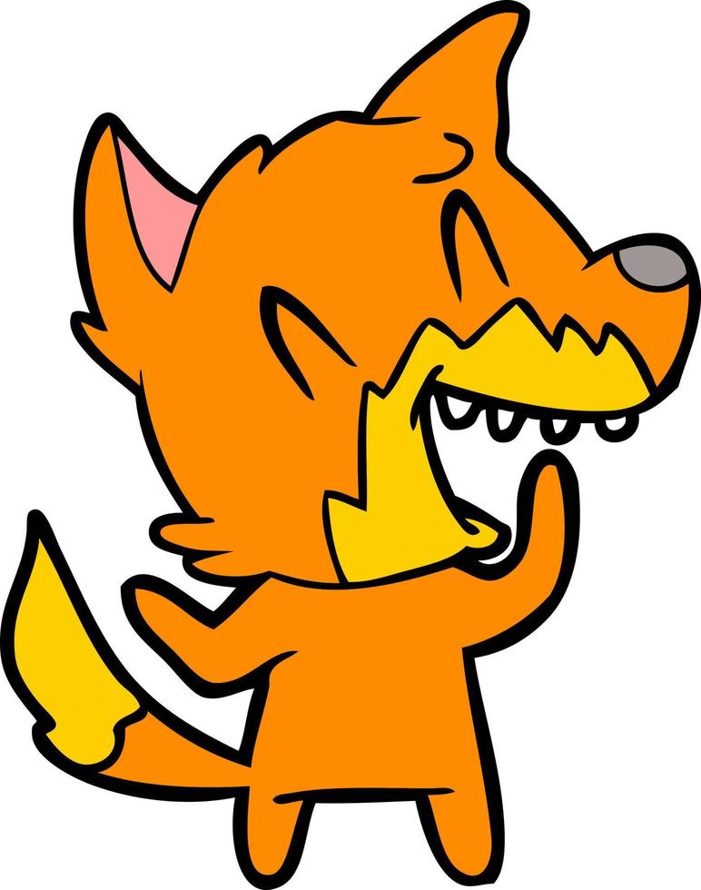 fox cartoon character vector