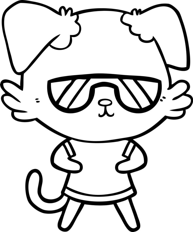 cool cartoon dog vector
