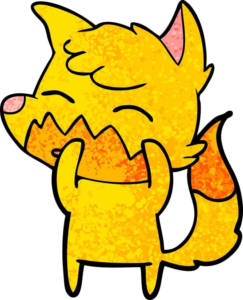 fox cartoon character vector