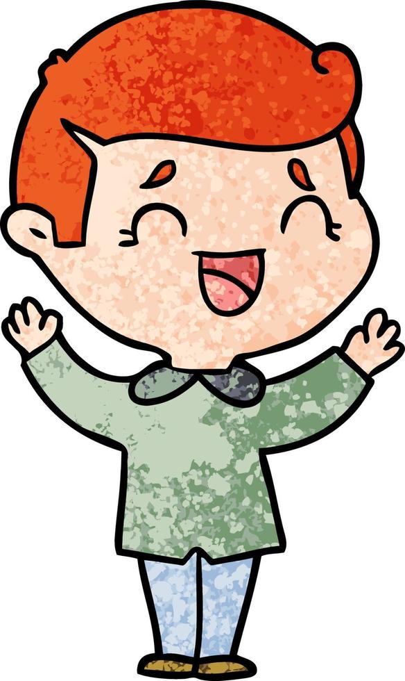 cartoon laughing man vector