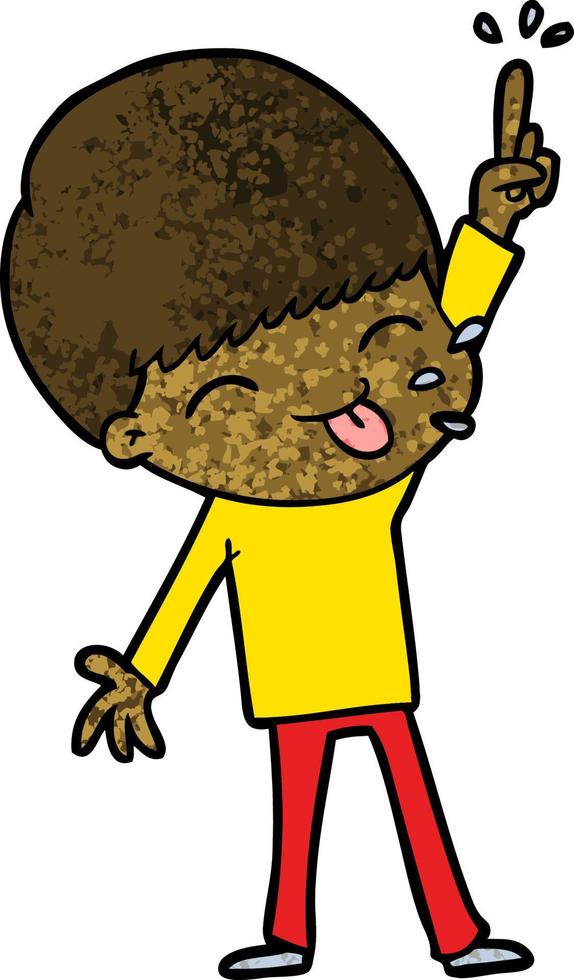 happy cartoon boy vector