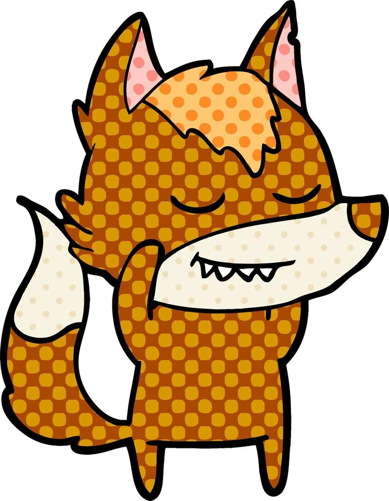 fox cartoon character vector