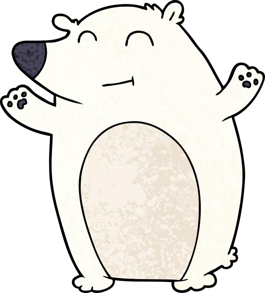 happy polar bear cartoon vector