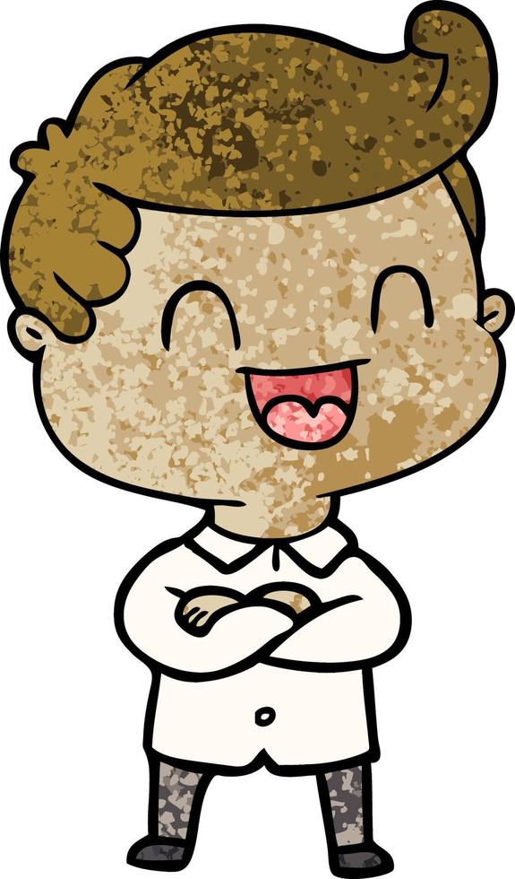 cartoon happy man vector